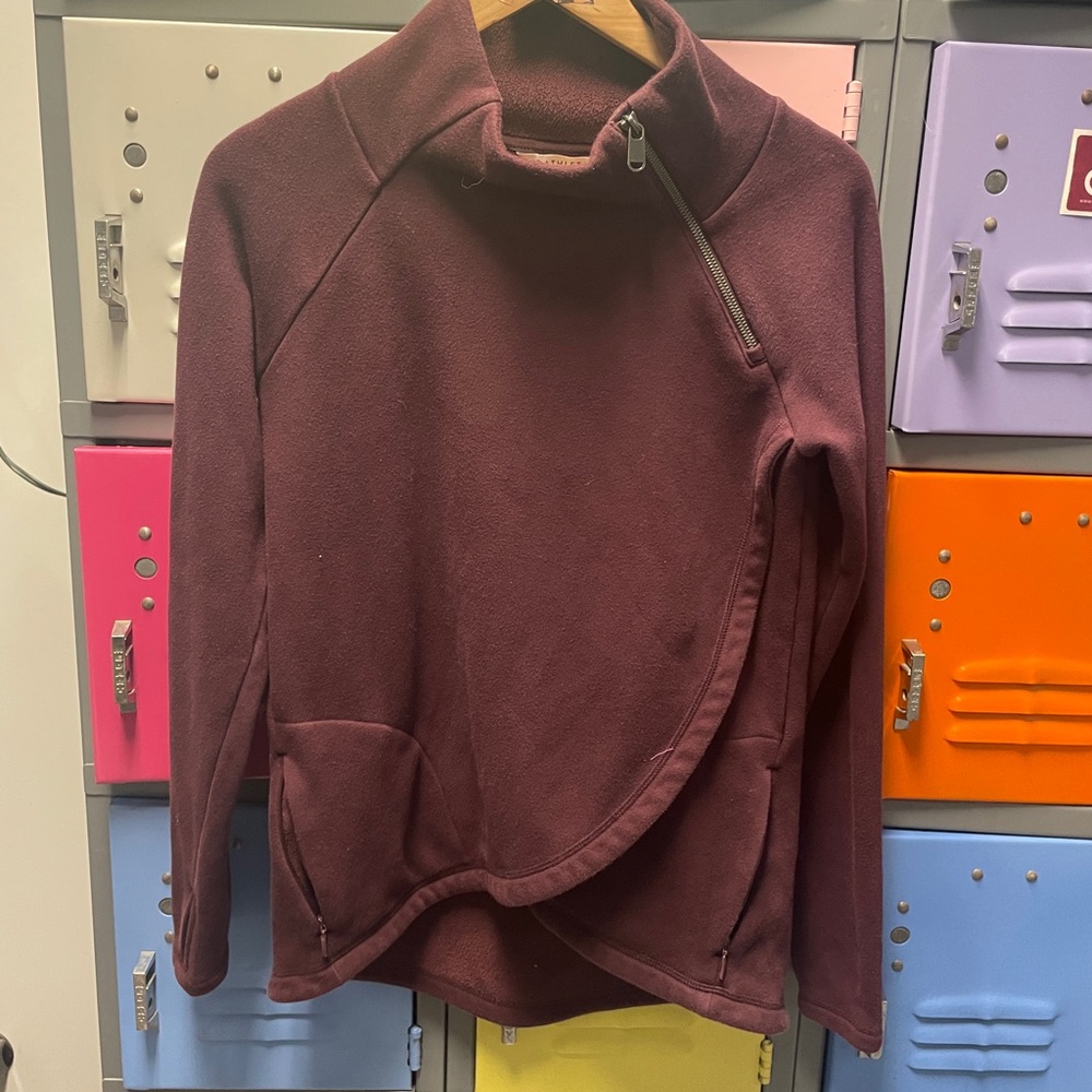 Athleta Maroon Zip-Up Jacket